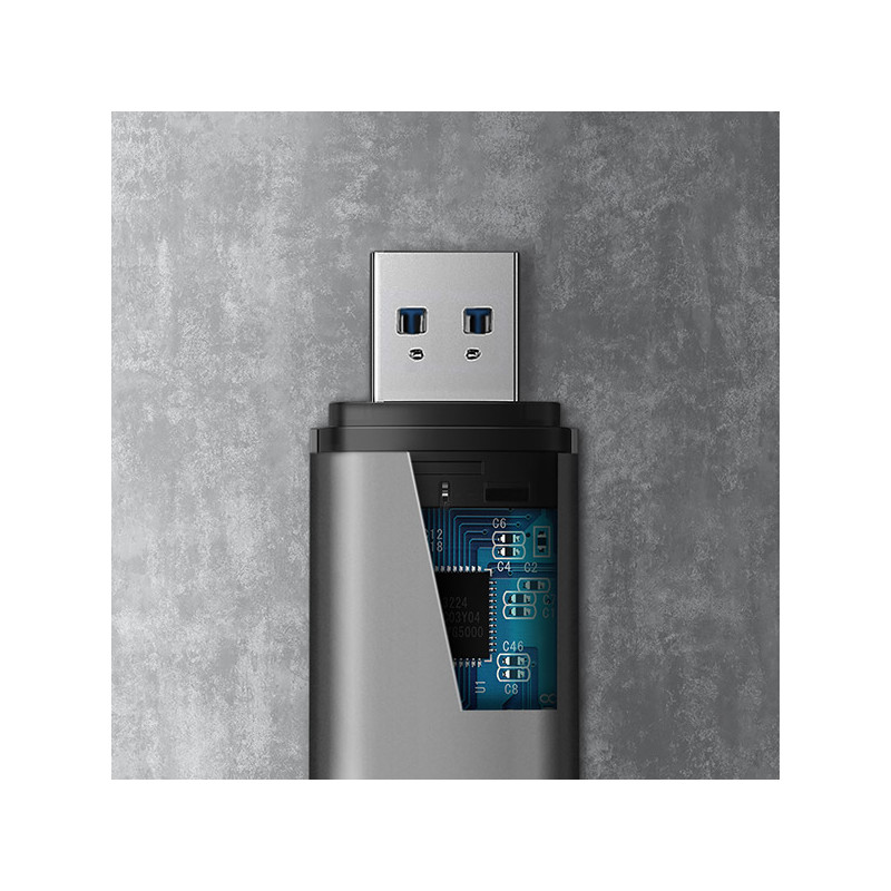 AXAGON CRE-SAC, USB3.2 Gen 1 Type-C + Type-A externá čítačka kariet SD/microSD, podpora UHS-I