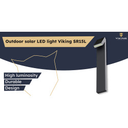 Vonkajšie solárne LED svetlo Viking SR15L/500lm /solárne napájanie / 3000K (teplá biela)/ 4 režimy