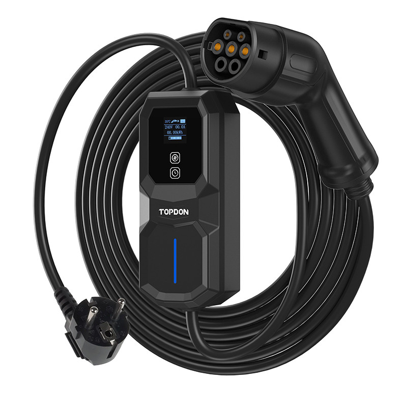 VIKING - TOPDON PulseQ AC Portable - 3,7 kW/konektor IEC62196-2 Typ/LCD displej/IP65/5m