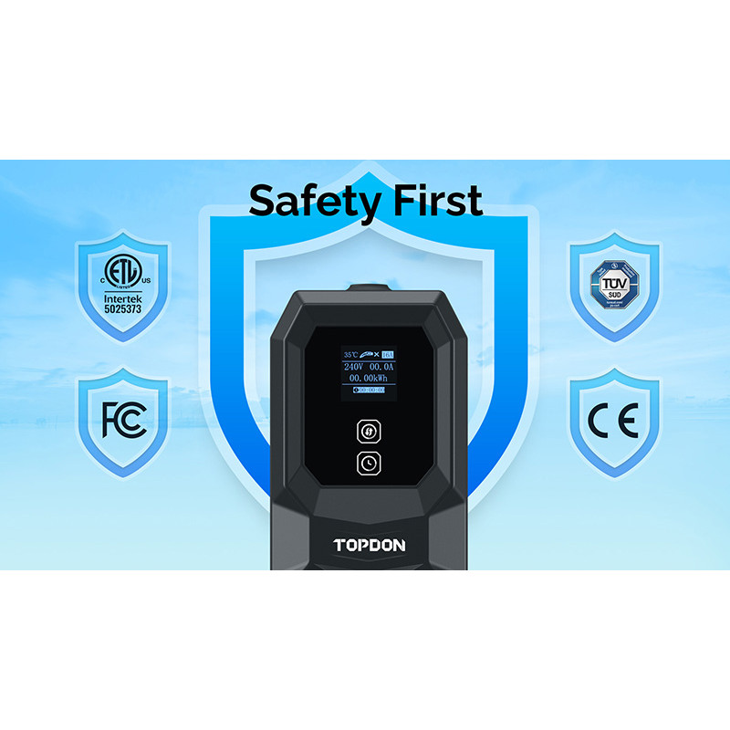 VIKING - TOPDON PulseQ AC Portable - 3,7 kW/konektor IEC62196-2 Typ/LCD displej/IP65/5m