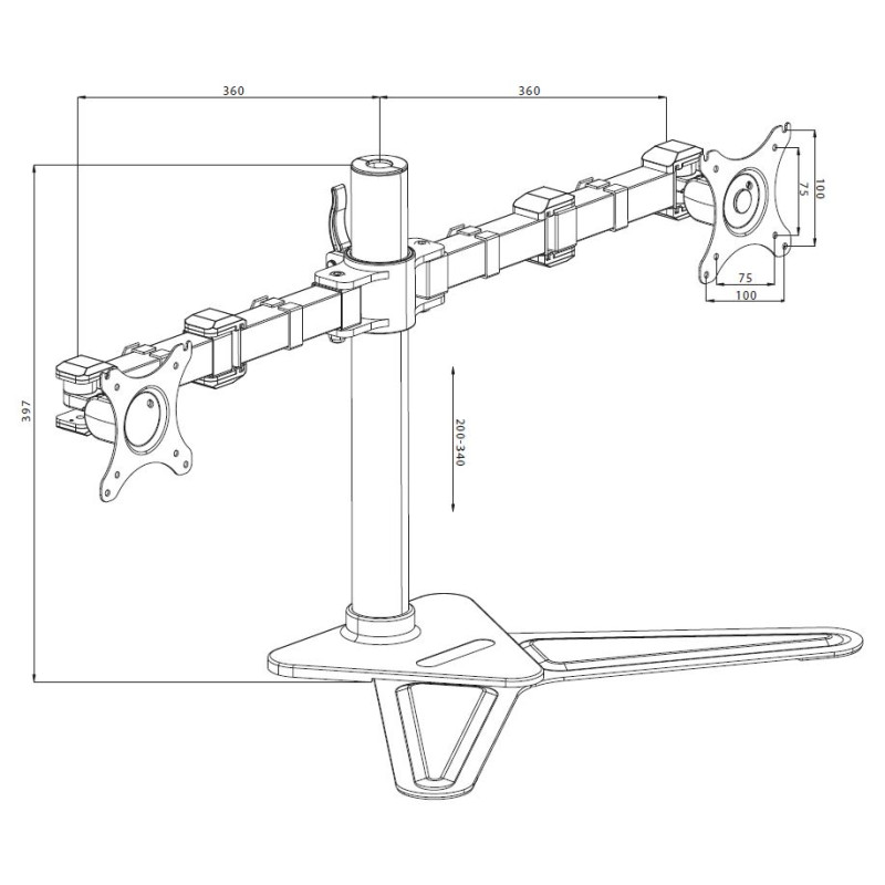 iiyama - dvojitý stolný stojan