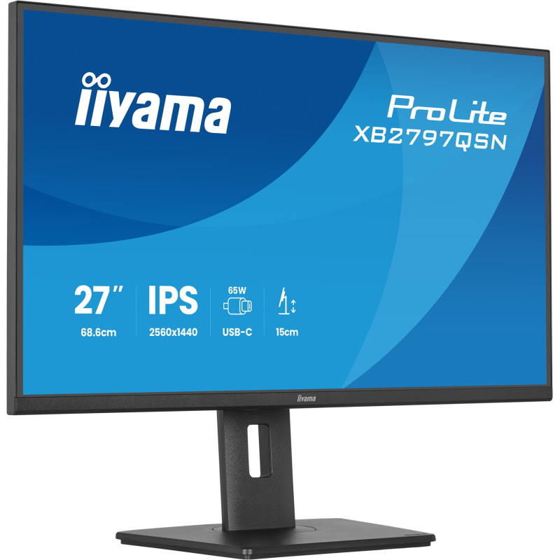 iiyama ProLite/XB2797QSN-B1/27''/IPS/QHD/75Hz/1ms/Čierna/5R