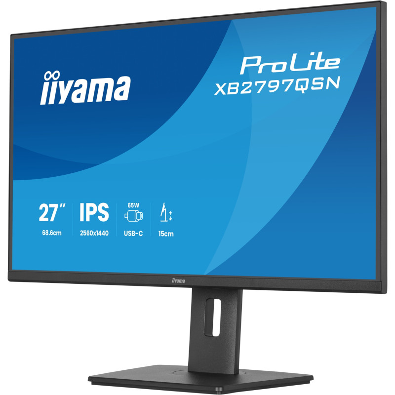iiyama ProLite/XB2797QSN-B1/27''/IPS/QHD/75Hz/1ms/Čierna/5R