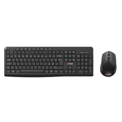 Klávesnica C-TECH WLKMC-04, bezdrôtový combo set s myšou, čierny, USB, CZ/SK