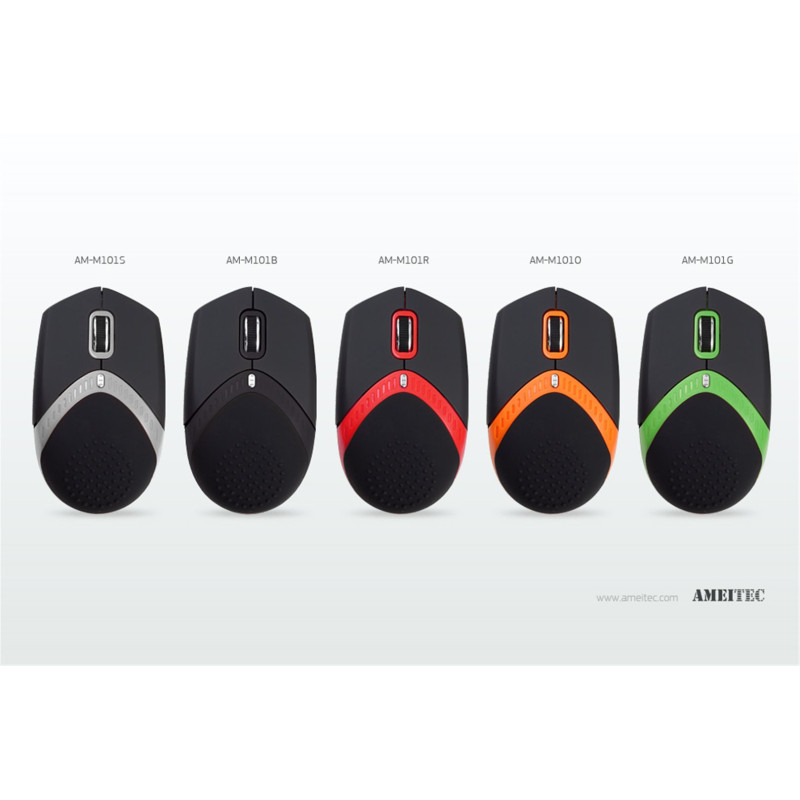 EXACTGAME - AMEI Mouse AM-M101S ErgoMouse Silver 800/1600dpi