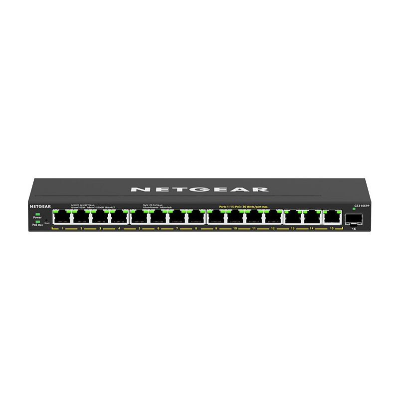 NETGEAR 16PT GE PLUS SWCH W/ HI-PWR POE+
