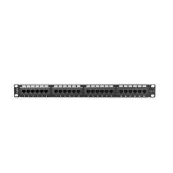LANBERG PATCH PANEL 24 PORTOV 1U 19'' CAT.5E UTP ČIERNY