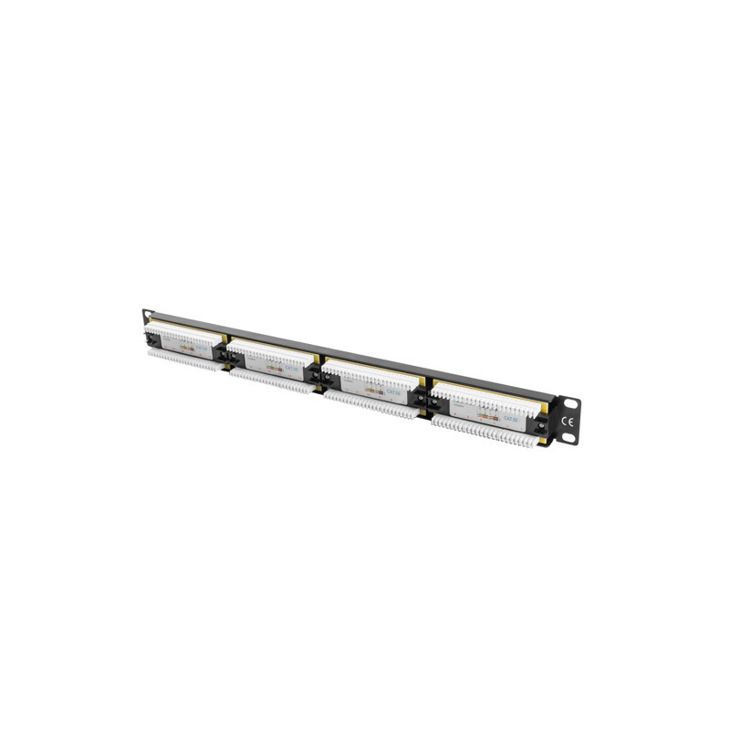 LANBERG PATCH PANEL 24 PORTOV 1U 19'' CAT.5E UTP ČIERNY