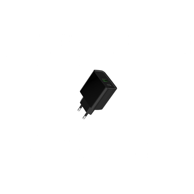 GEMBIRD PD nabíjačka USB-A USB C 20W čierna