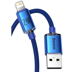 NONAME - Baseus CAJY000003 Crystal Shine Series Dátový Kabel USB - Lightning 20W 1,2m Blue