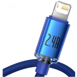 NONAME - Baseus CAJY000003 Crystal Shine Series Dátový Kabel USB - Lightning 20W 1,2m Blue