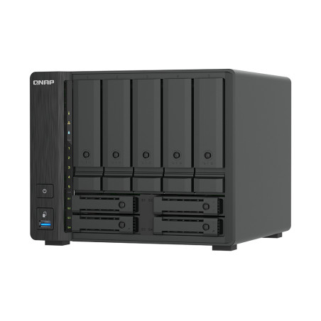 QNAP TS-h966TX-8G (i3 6core, ZFS, 8GB RAM, 5x 3,5'' SATA + 4x 2,5'' U.2, 2x 2,5GbE, 2x Thunderbolt 4)