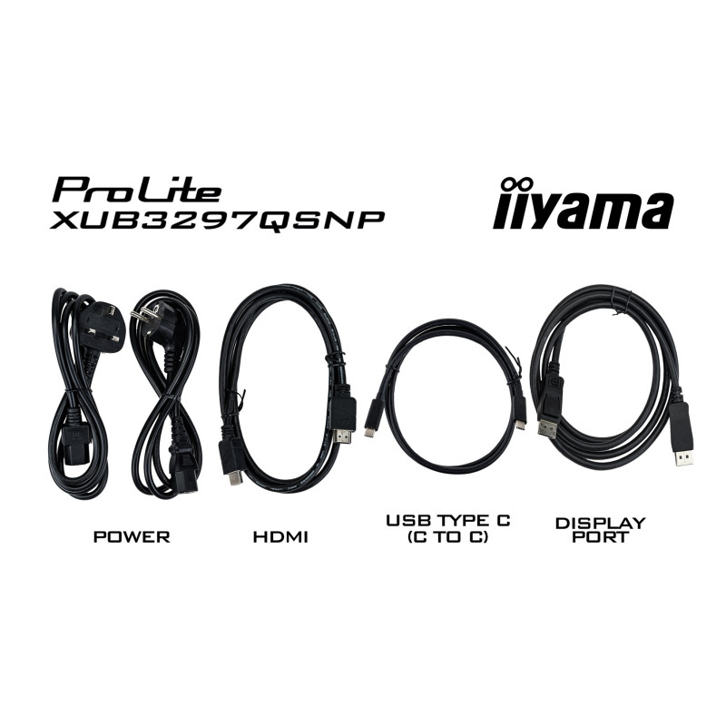 iiyama ProLite/XUB3297QSNP-B1/32''/IPS/QHD/100Hz/1ms/Čierna/5R