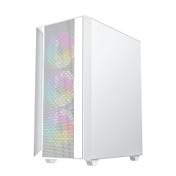 Gembird Fornax 4000 ARGB/Midi Tower/Transpar./Biela