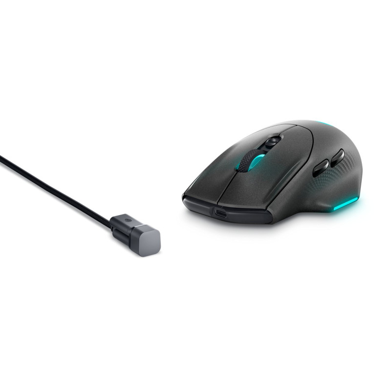 Dell Alienware 620M/Herná/Optická/Pre pravákov/26 000 DPI/Drôtová+bezdrôtová/Čierna