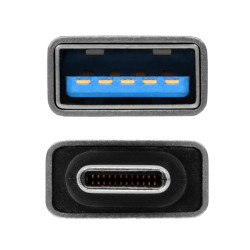 AXAGON RUCM-AFA, redukcia USB-C (M) - USB-A (F), USB 3.2 Gen 2, 3A, ALU