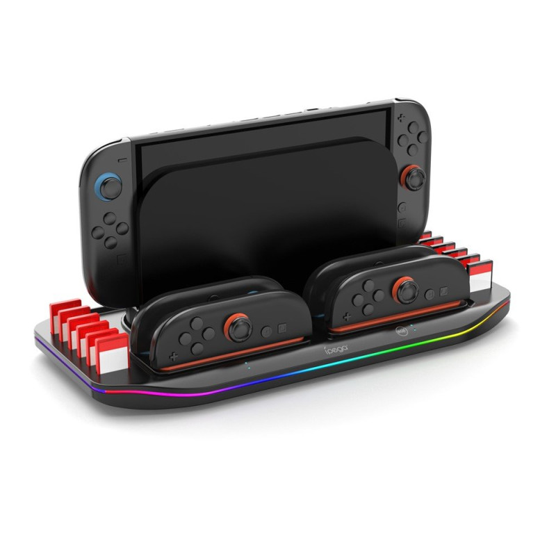 NONAME - iPega SW2210 Multifunkčný Nabíjací RGB Stojan pre Nintendo Switch 2 Black