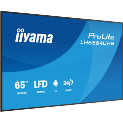 65'' iiyama LH6564UHS-B1AG: VA, 4K UHD, Android, 24/7