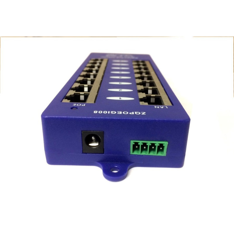 OEM - Gigabitový tienený 8-portový PoE panel