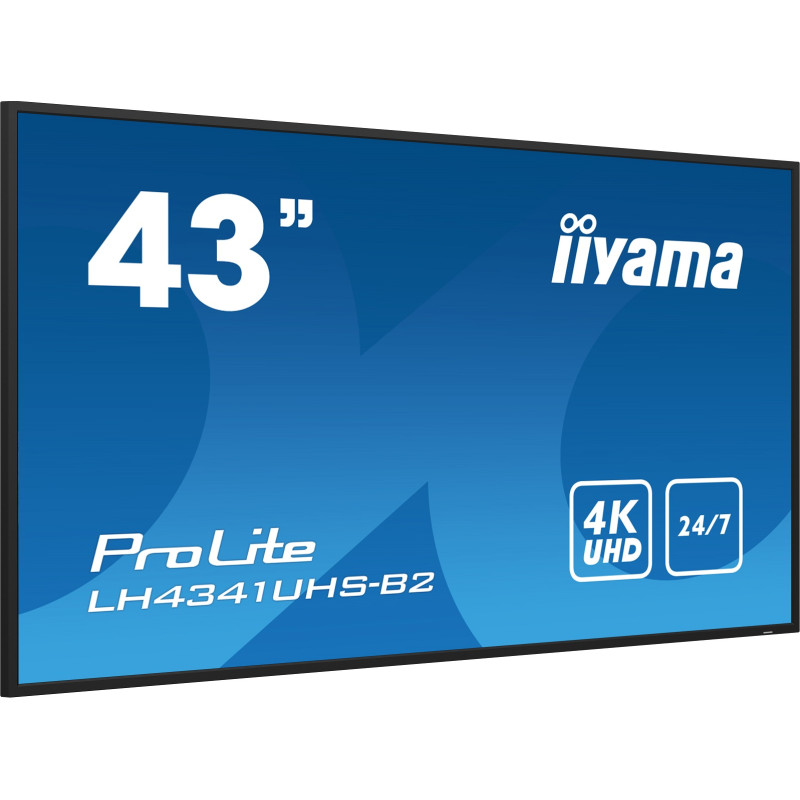 43'' iiyama LH4341UHS-B2: IPS, 4K UHD, 500cd, repro