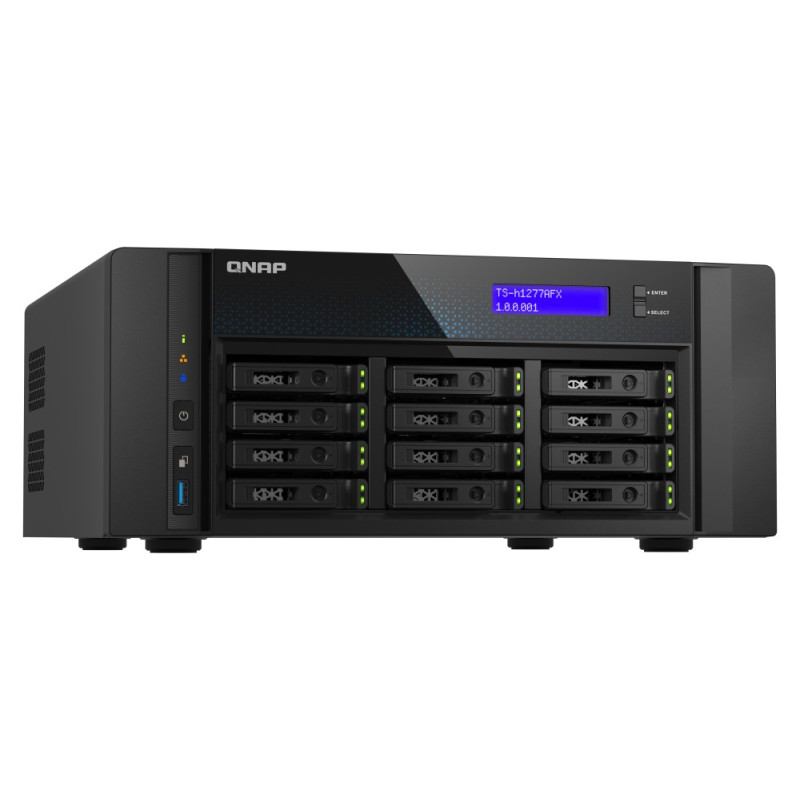 QNAP TS-h1277AFX-R7-32G (Ryzen 7 5,5 GHz, ZFS, 32 GB DDR5 ECC RAM, 12 x 2,5'' SATA, 2 x 2,5 GbE, 2 x 10 GbE)