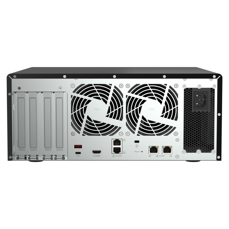 QNAP TS-h1277AFX-R7-32G (Ryzen 7 5,5 GHz, ZFS, 32 GB DDR5 ECC RAM, 12 x 2,5'' SATA, 2 x 2,5 GbE, 2 x 10 GbE)