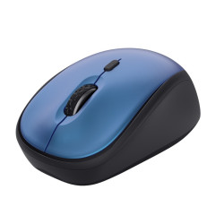TRUST YVI+/Kancelárska/Optická/Pre pravákov/1 600 DPI/Bezdrôtová USB/Modrá