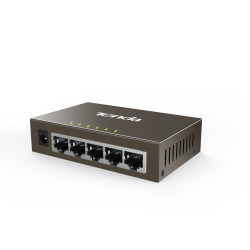 Tenda TEG1005D - 5x 10/100/1000 Mbps Kovový Switch, Fanless - bez ventilátorov, ochrana 6 kV
