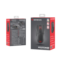 Genesis herná optická myš KRYPTON 750/RGB/8000 DPI/Herná/Optická/8 000 DPI/Drôtová USB/Čierna