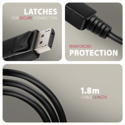 AXAGON RVD-HI20C2, DisplayPort - HDMI 2.0b redukcia/kábl 1.8m, 4K/60Hz