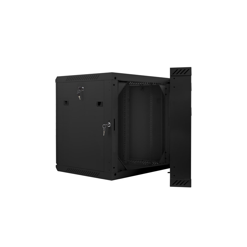 LANBERG RACKOVÁ SKRIŇA 19'' DVOJDIELNA NÁSTENNÁ 12U/600X600 (FLAT PACK) ČIERNA