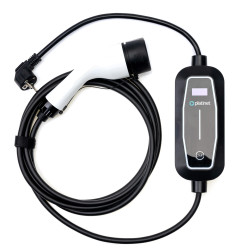 Platinet prenosná EV nabíjačka PPC16A37 3,7 kW (16A), Schuko / Type 2, dĺžka 5m, čierna