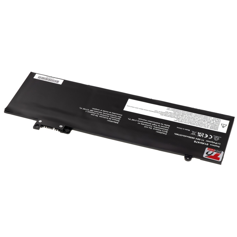 Batérie T6 Power Lenovo ThinkPad T480s séria, 4950mAh, 57Wh, 3cell, Li-Pol