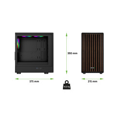 EVOLVEO Panthera, mATX/3x ARGB 120/drevo+sklo