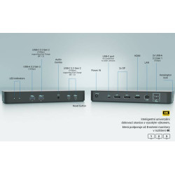 i-tec USB-C Intelligent Triple Display Docking Station, Power Delivery 100W