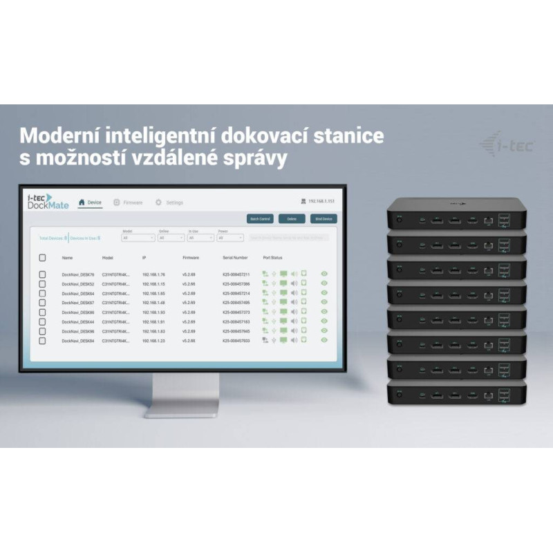 i-tec USB-C Intelligent Triple Display Docking Station, Power Delivery 100W