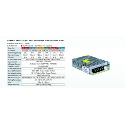 Priemyselný zdroj Carspa 12V-/100W spínaný HS-100/12