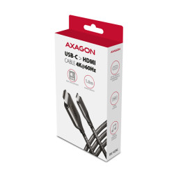 AXAGON RVC-HI2MC, USB-C - HDMI 2.0a redukcia / kábel 1.8m, 4K/60Hz HDR10