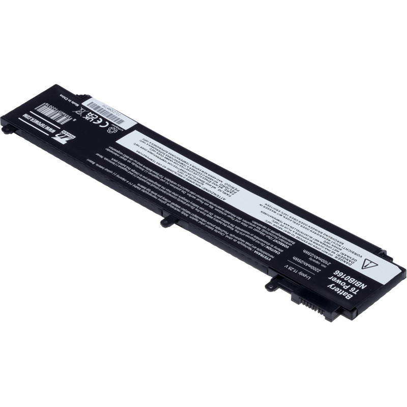 Batérie T6 Power pre Lenovo ThinkPad T460, T470, 2200mAh, 25Wh, 3cell, Li-Pol