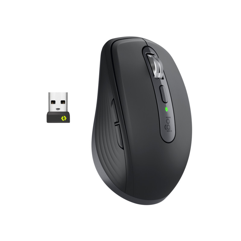LOGITECH OEM - LOGITECH MX Anywhere 3S/Kancelárska/Laserová/Pre pravákov/8 000 DPI/USB+BT/Grafitová