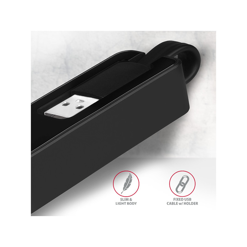 AXAGON ADE-XR, USB 2.0 - Fast Ethernet sieťová karta, auto inštal, čierna