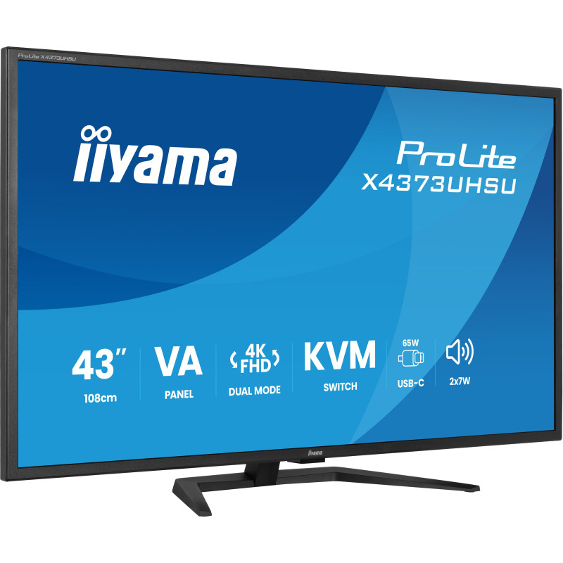 iiyama ProLite/X4373UHSU-B2/42,5''/VA/4K UHD/60Hz/3ms/Čierna/3R
