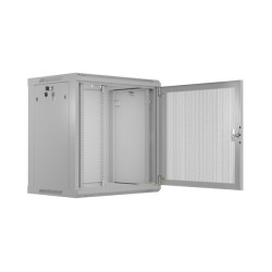 LANBERG - NÁSTENNÁ INŠTALAČNÁ SKRIŇA 19'' 12U 600X450 ŠEDÉ PERFOROVANÉ DVERE - PLOCHÉ BALENIE
