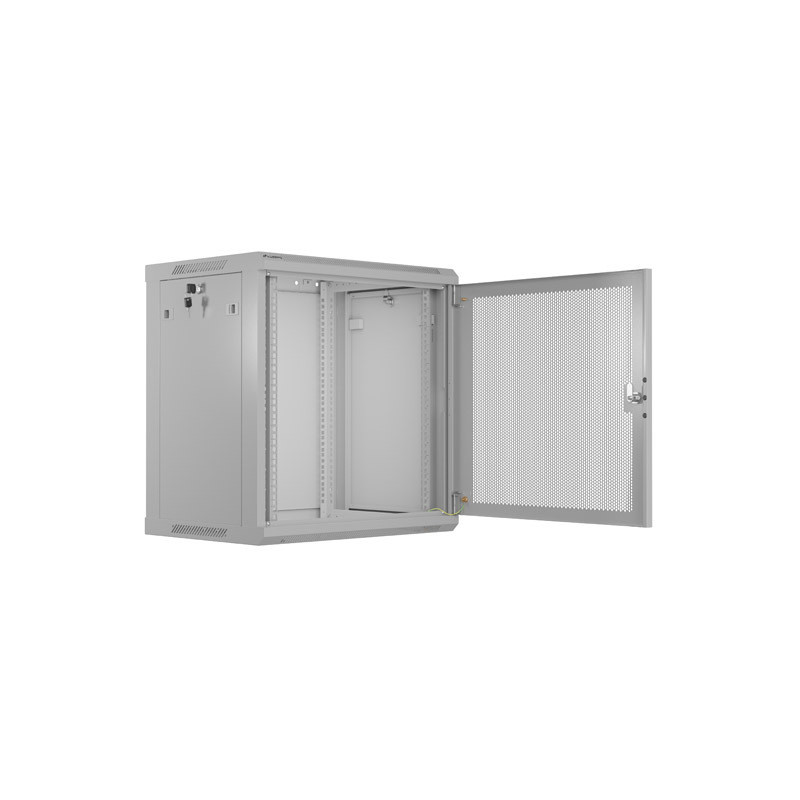 LANBERG - NÁSTENNÁ INŠTALAČNÁ SKRIŇA 19'' 12U 600X450 ŠEDÉ PERFOROVANÉ DVERE - PLOCHÉ BALENIE