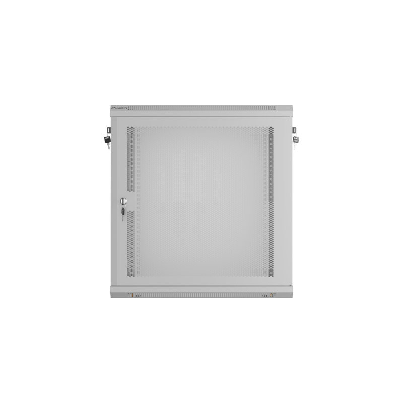 LANBERG - NÁSTENNÁ INŠTALAČNÁ SKRIŇA 19'' 12U 600X450 ŠEDÉ PERFOROVANÉ DVERE - PLOCHÉ BALENIE