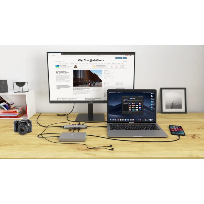 i-tec USB-C Metal Nano Docking Station 4K HDMI LAN, Power Delivery 100 W + Charger 100 W (bundle)