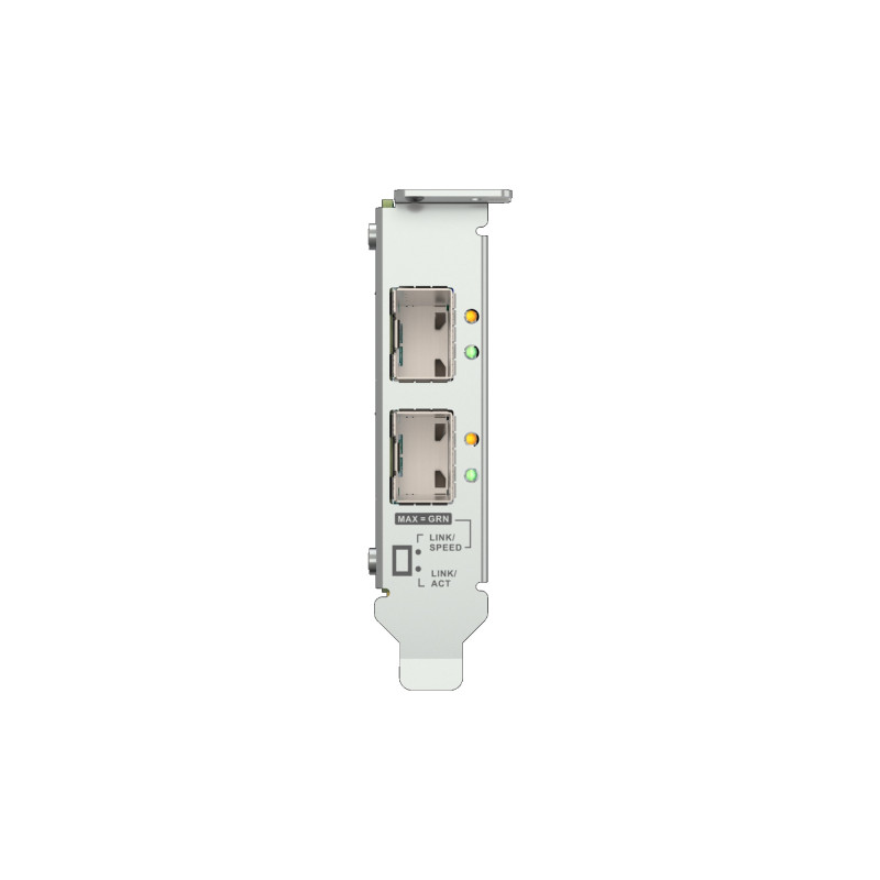 QNAP QXG-25G2SF-BCM Dual port na 25GbE Network adaptér, 2 x SFP28, Broadcom 57504 controller