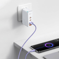 NONAME - Baseus CAJY000405 Crystal Shine Series Dátový Kabel USB - USB-C 100W 1,2m Purple