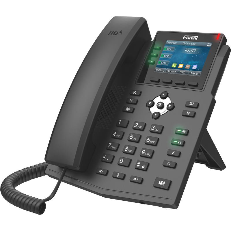 GRANDSTREAM - Fanvil X3U Pre SIP telefón 2,8'' bar.disp., 6SIP, 3link.tl., dual Gbit, PoE