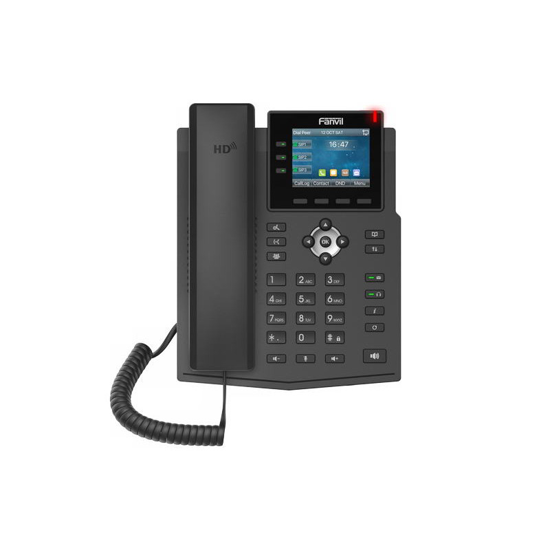 GRANDSTREAM - Fanvil X3U Pre SIP telefón 2,8'' bar.disp., 6SIP, 3link.tl., dual Gbit, PoE